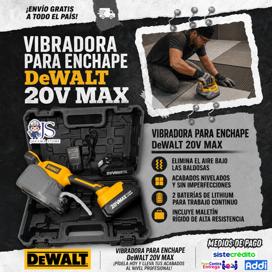 VIBRADORA PARA ENCHAPE DeWALT 20V
